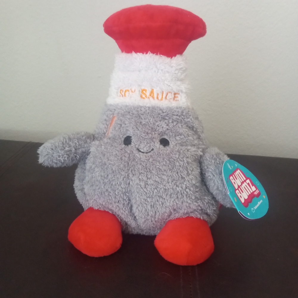 Bum Bumz Women's / Men's Spencer Soy Sauce Plush Grey Size Large - Picture 2 of 7